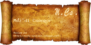 Módi Csongor névjegykártya