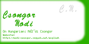 csongor modi business card